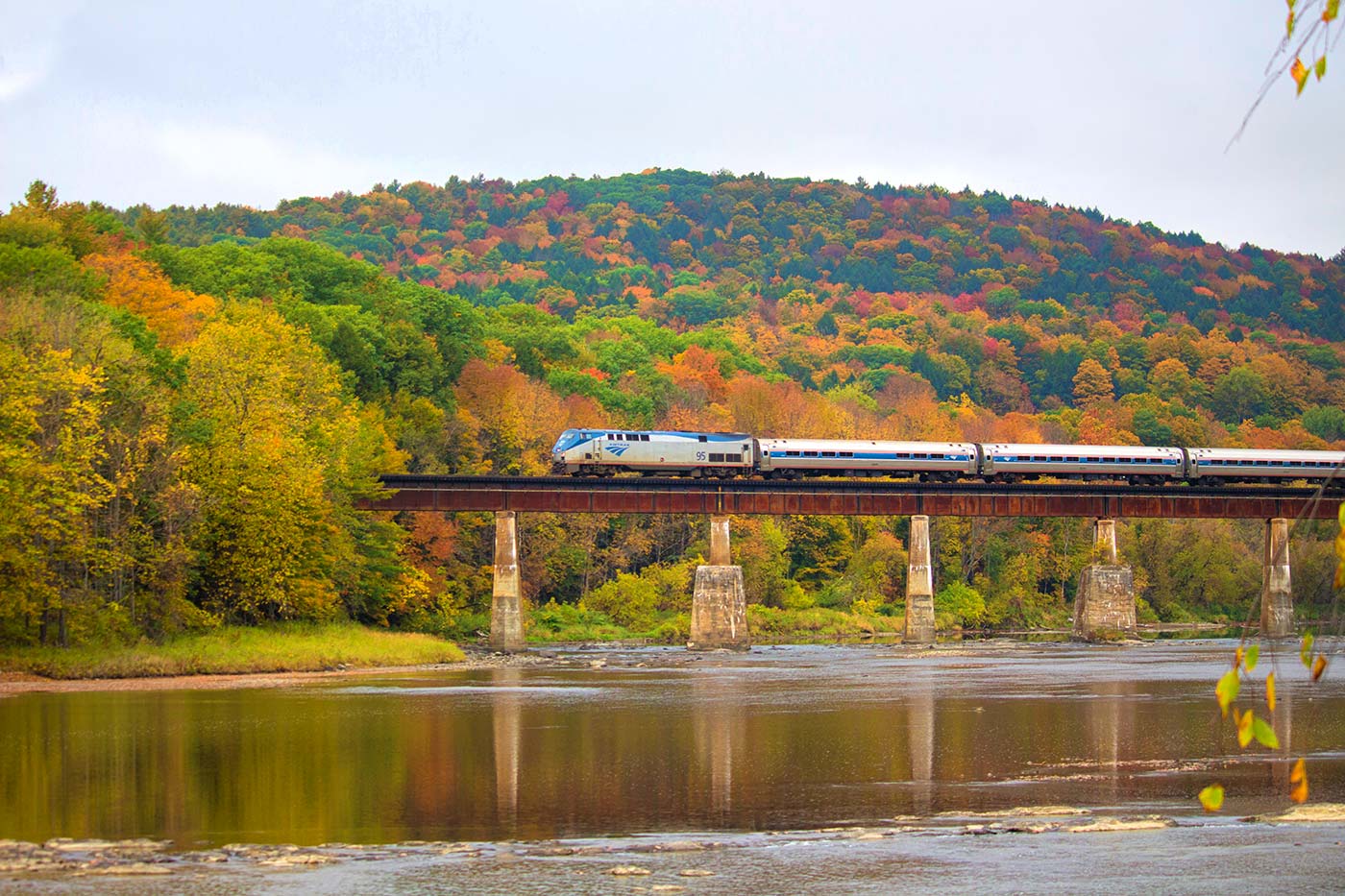 Amtrak train in Vermont